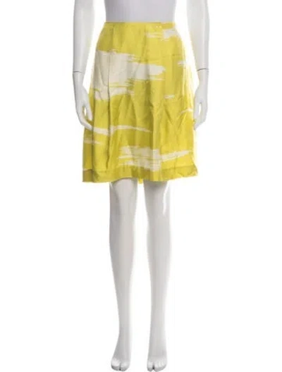Pre-owned Saint Laurent Vintage Mini Skirt In Yellow