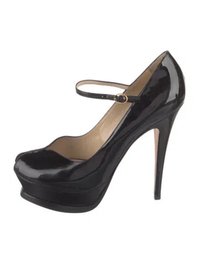 Pre-owned Saint Laurent Vintage Patent Leather Pumps In Black