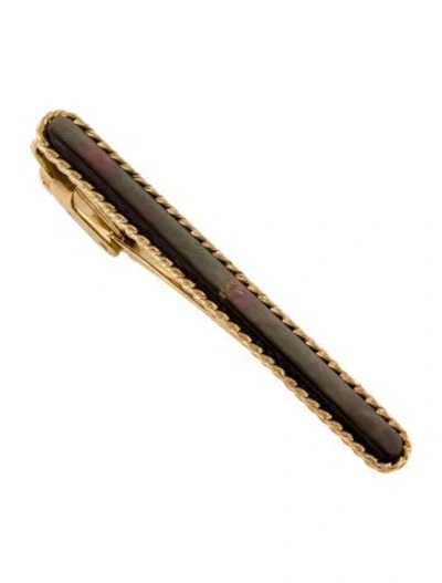 Pre-owned Saint Laurent Vintage Pearl Cable Tie Clip In Black