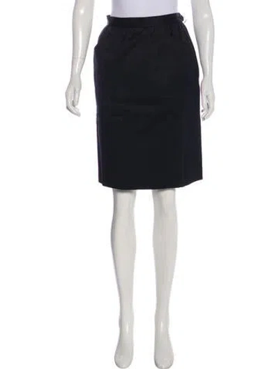Pre-owned Saint Laurent Vintage Pencil Skirt In Black