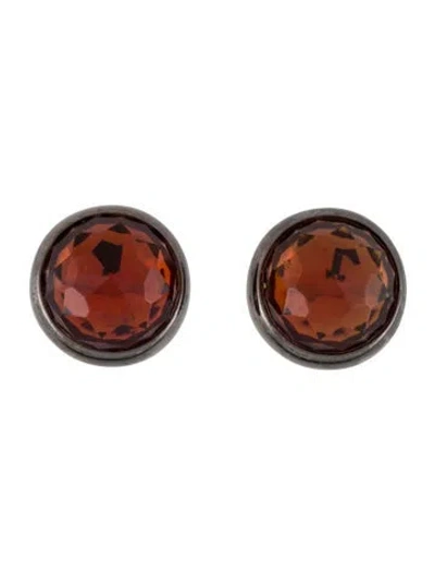 Pre-owned Saint Laurent Vintage Resin Clip-on Earrings In Orange