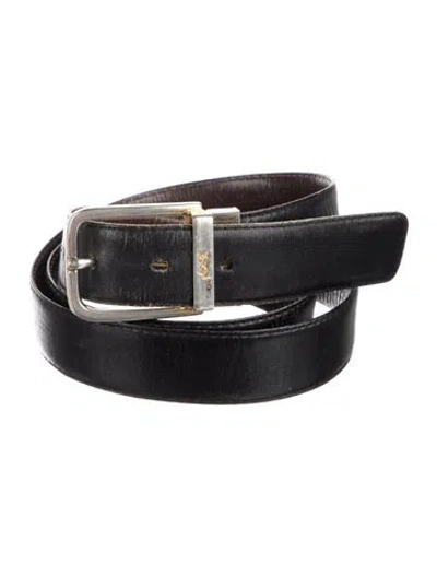 Pre-owned Saint Laurent Vintage Skinny Belt In Black