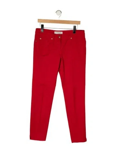 Pre-owned Saint Laurent Vintage Skinny Leg Jeans In Red