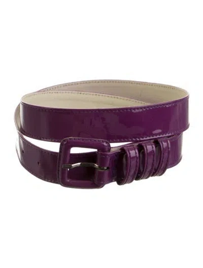 Pre-owned Saint Laurent Vintage Skinny Waist Belt In Purple