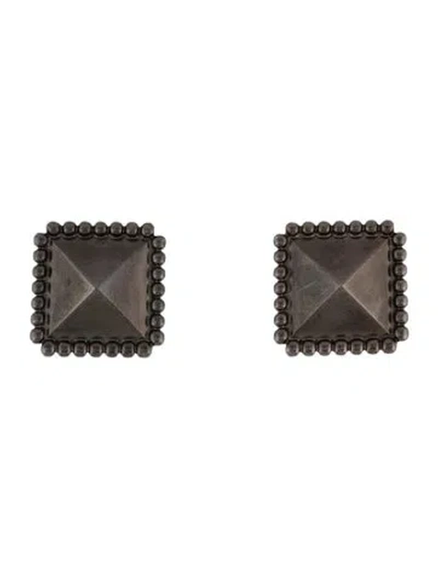 Pre-owned Saint Laurent Vintage Square Clip-on Earrings In Multi