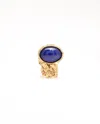 Saint Laurent Vintage Stone Ring In Multi