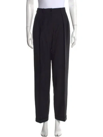 Pre-owned Saint Laurent Vintage Straight Leg Pants In Black