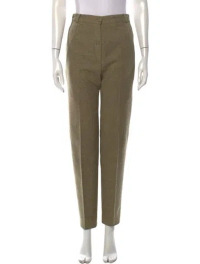 Pre-owned Saint Laurent Vintage Straight Leg Pants In Brown