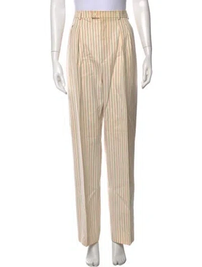 Pre-owned Saint Laurent Vintage Straight Leg Pants In Neutral