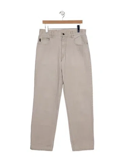 Pre-owned Saint Laurent Vintage Straight-leg Jeans In Gray
