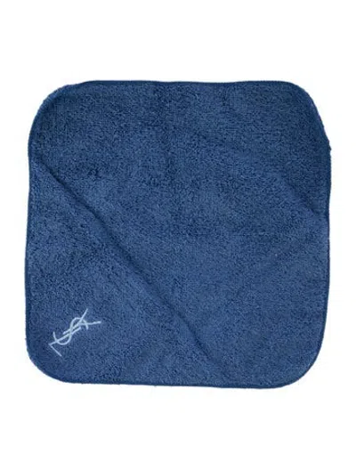 Pre-owned Saint Laurent Vintage Terry Hand Towel In Blue