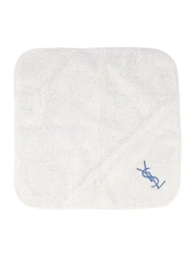 Pre-owned Saint Laurent Vintage Terry Hand Towel In White