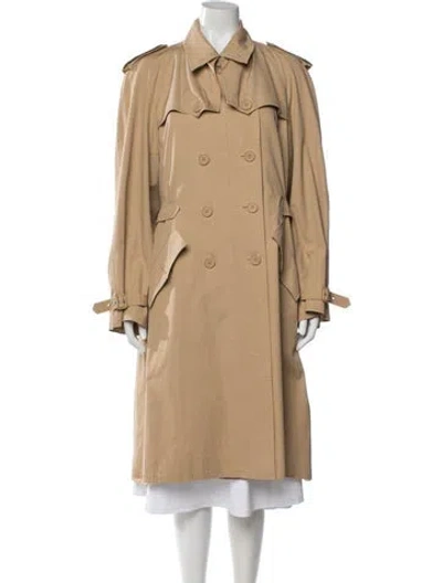 Pre-owned Saint Laurent Vintage Trench Coat In Neutral