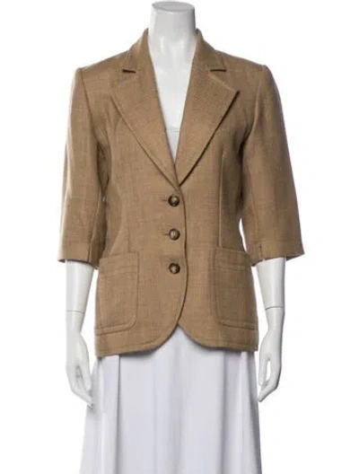 Pre-owned Saint Laurent Vintage Variation Blazer In Neutral