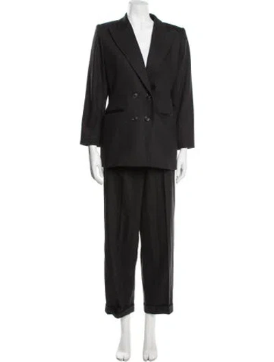 Pre-owned Saint Laurent Vintage Variation Pantsuit In Black