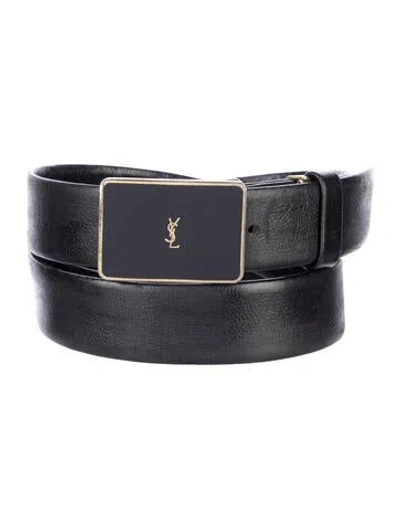 Pre-owned Saint Laurent Vintage Vintage Belt Kit Belt Kit In Black