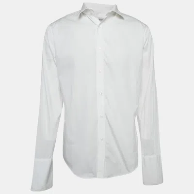 Pre-owned Saint Laurent Vintage White Cotton Front Button Shirt L