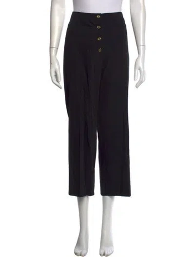 Pre-owned Saint Laurent Vintage Wide Leg Pants In Black