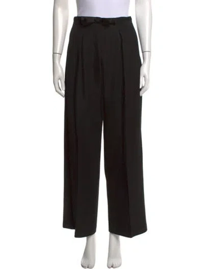 Pre-owned Saint Laurent Vintage Wide Leg Pants In Black