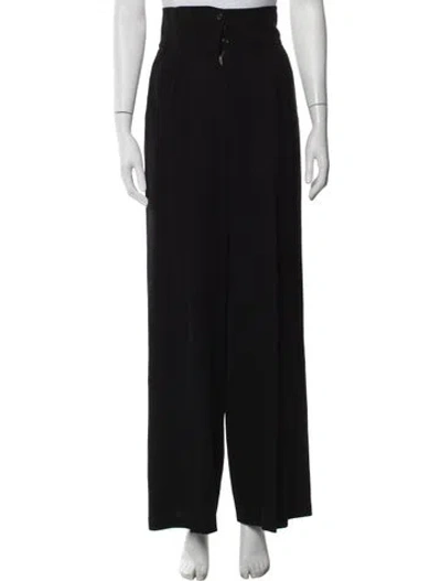 Pre-owned Saint Laurent Vintage Wide Leg Pants In Black