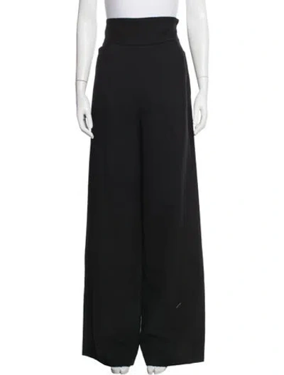 Pre-owned Saint Laurent Vintage Wide Leg Pants In Black