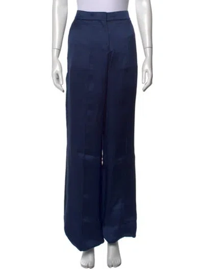 Pre-owned Saint Laurent Vintage Wide Leg Pants In Blue