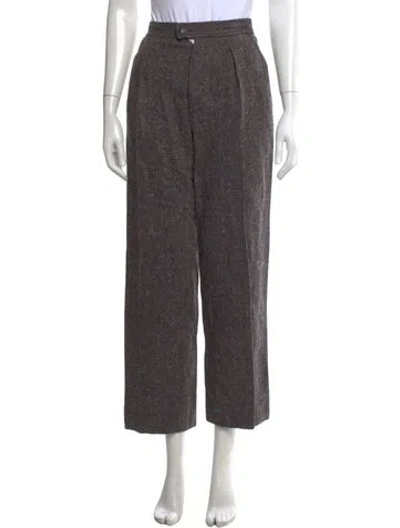 Pre-owned Saint Laurent Vintage Wide Leg Pants In Blue/grey