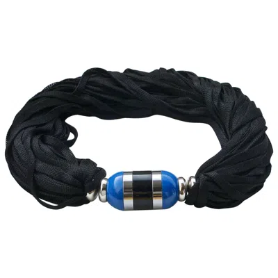 Pre-owned Saint Laurent Vintage Ysl Yves  Rive Gauche Perfume Capsule Choker Necklace In Black