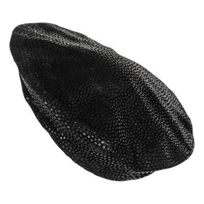 Pre-owned Saint Laurent Vintage Yves  Black Leather Beret