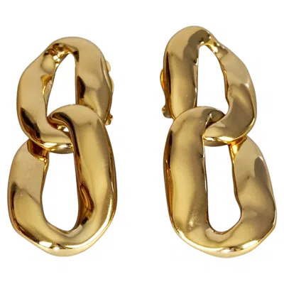 Pre-owned Saint Laurent Vintage Yves  By Robert Goossens Chunky Chain Drop Earrings In Multi