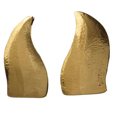 Pre-owned Saint Laurent Vintage Yves  Ysl By Robert Goossens Flame Earrings In Red