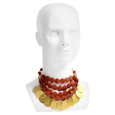 Pre-owned Saint Laurent Vintage Yves  Ysl Haute Couture Choker Circa 1976 In Multi