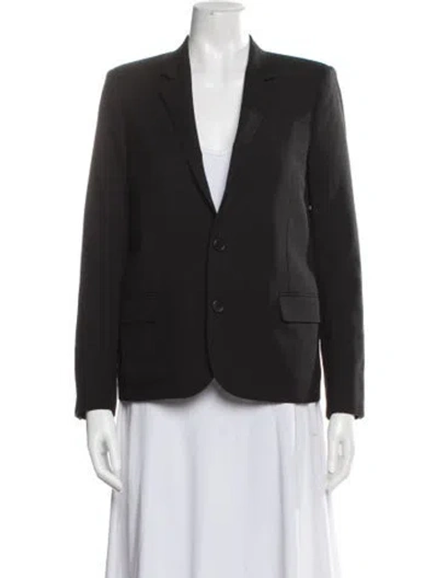 Pre-owned Saint Laurent Virgin Wool Blazer In Black