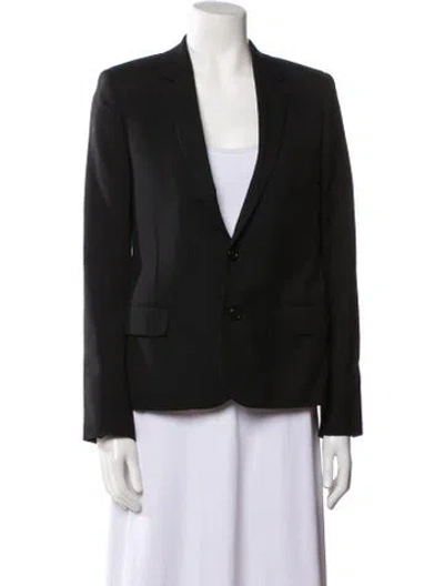 Pre-owned Saint Laurent Virgin Wool Blazer In Black
