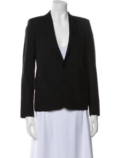 Pre-owned Saint Laurent Virgin Wool Blazer In Black