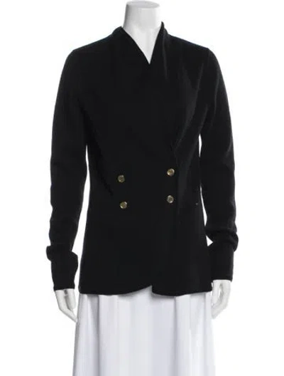Pre-owned Saint Laurent Virgin Wool Blazer In Black