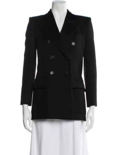 Pre-owned Saint Laurent Virgin Wool Blazer In Black