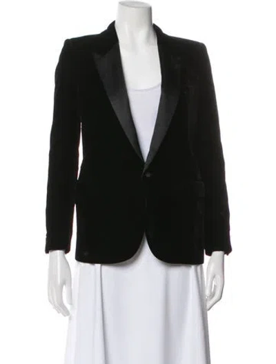 Pre-owned Saint Laurent Virgin Wool Blazer In Black