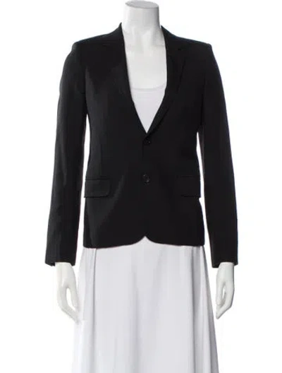 Pre-owned Saint Laurent Virgin Wool Blazer In Black