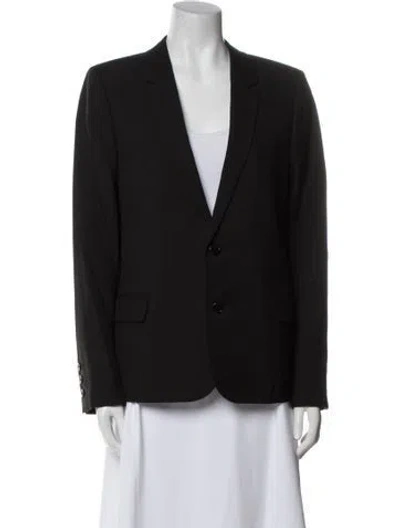 Pre-owned Saint Laurent Virgin Wool Blazer In Black