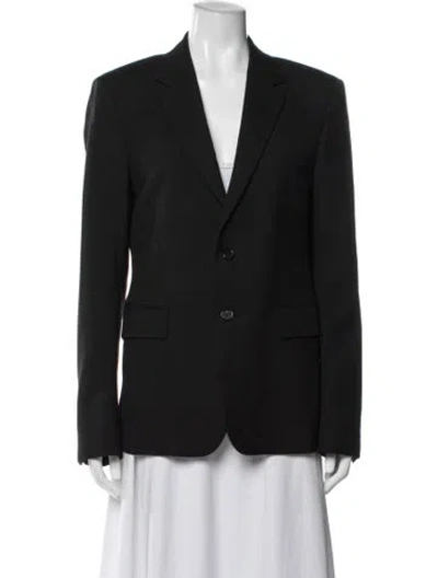 Pre-owned Saint Laurent Virgin Wool Blazer In Black