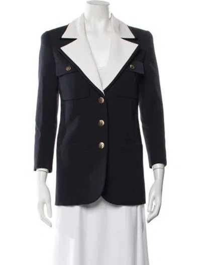 Pre-owned Saint Laurent Virgin Wool Blazer In Black