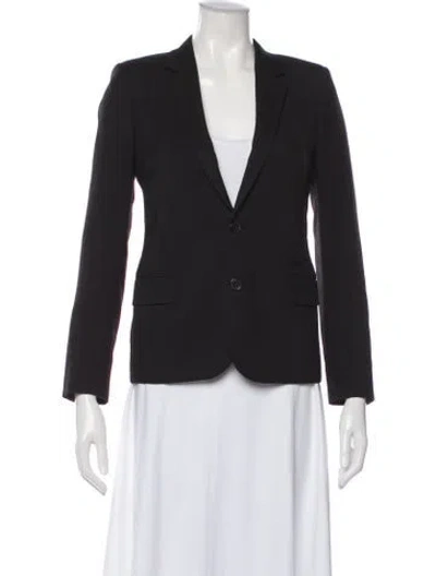 Pre-owned Saint Laurent Virgin Wool Blazer In Black