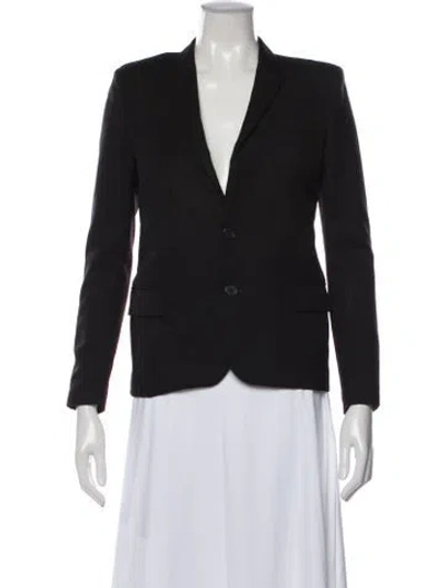 Pre-owned Saint Laurent Virgin Wool Blazer In Black
