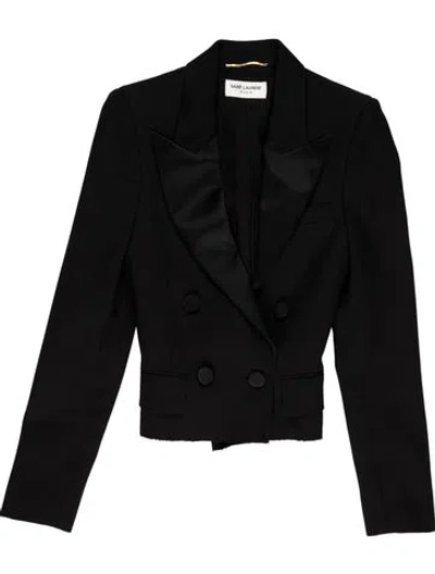 Pre-owned Saint Laurent Virgin Wool Blazer In Black