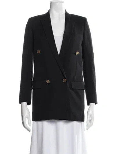 Pre-owned Saint Laurent Virgin Wool Blazer In Black