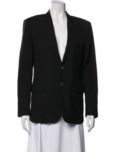Pre-owned Saint Laurent Virgin Wool Blazer In Black