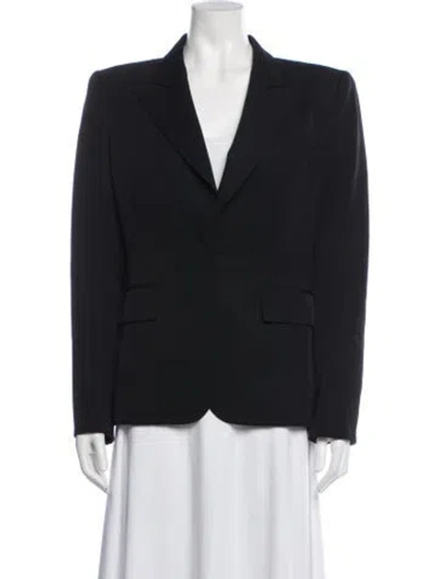 Pre-owned Saint Laurent Virgin Wool Blazer In Black
