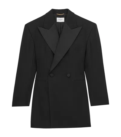 Saint Laurent Virgin Wool Blazer In Black