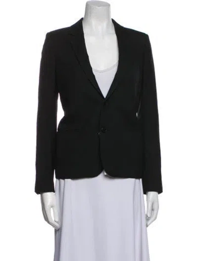 Pre-owned Saint Laurent Virgin Wool Blazer In Blue